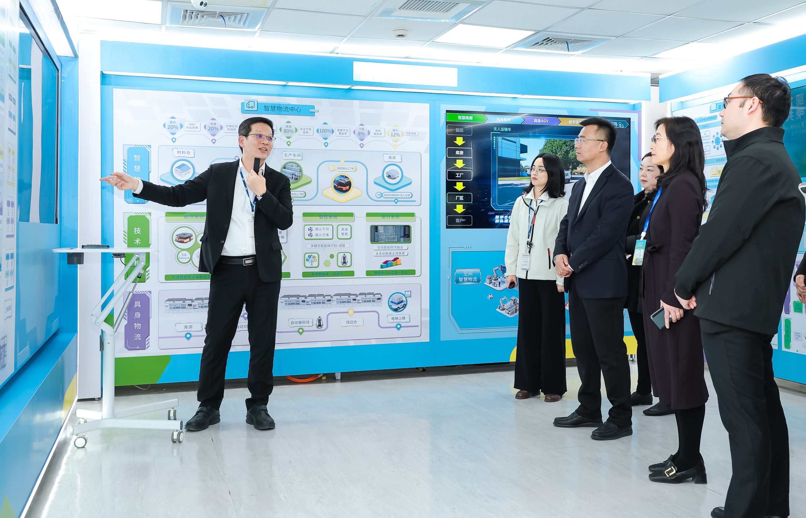 jinnian金年会苏州展示&rdquo;智能体&rdquo;在工业场景的深度应用，与&rdquo;具身智能&rdquo;在生产场景的创新整合，全面升级生产与管理流程，构建全链路智能制造体系，打造柔性自主工厂